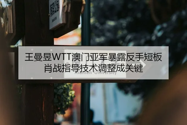 王曼昱WTT澳门亚军暴露反手短板 肖战指导技术调整成关键